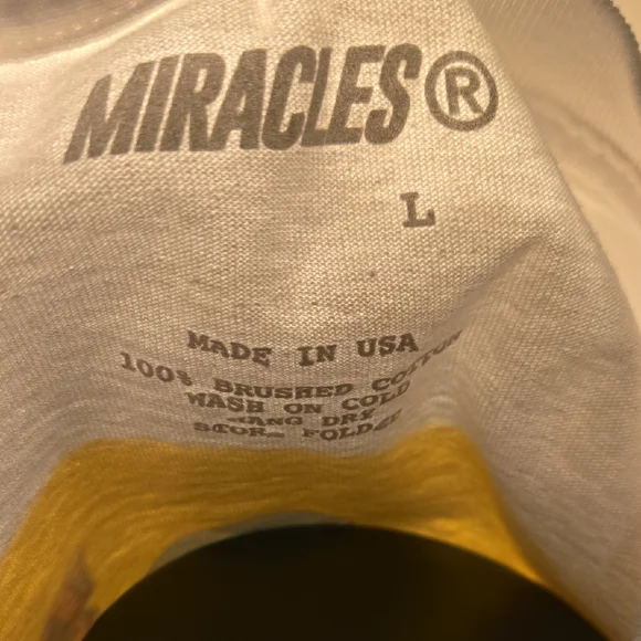 Tyler The Creator Miracle White Men's Large T-Shirt - Picture 2 of 7